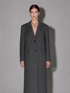 Grey Cashmere Long Coat